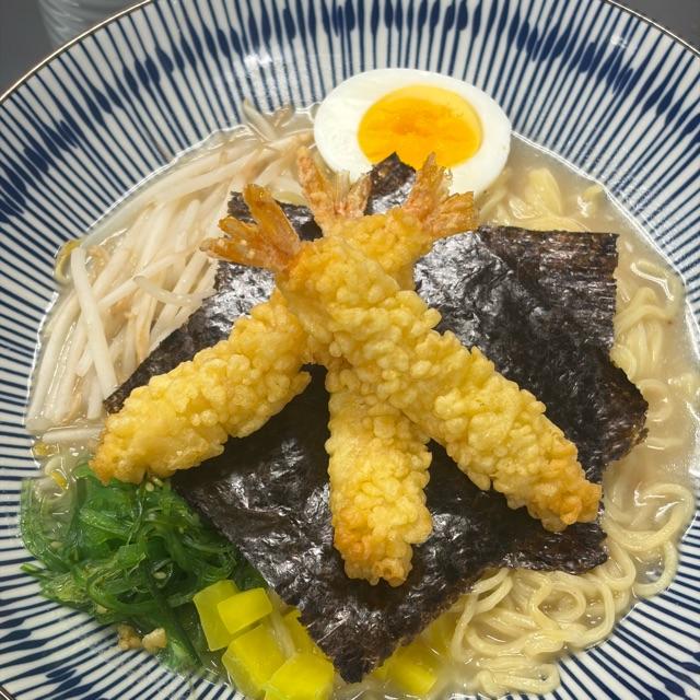 Tempura Shrimp Ramen (or Udon)